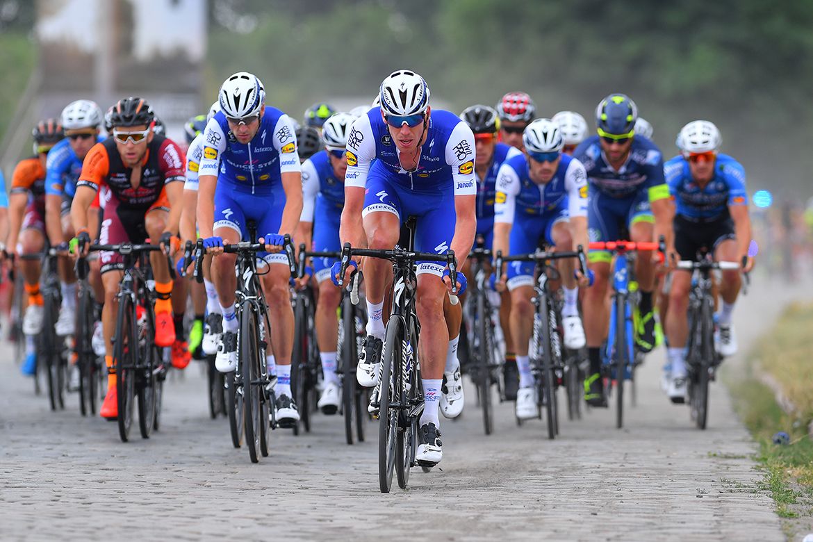 Quick-Step spent most of the day on the front of the peloton