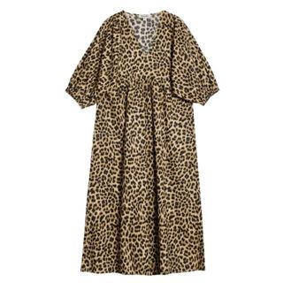 Albaray Animal V Neck Cotton Midi Dress