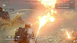 Helldivers 2 weapons flamethrower torching terminids