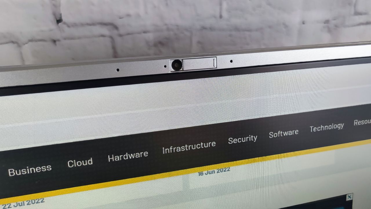 A closeup of the Acer Aspire C24's webcam