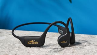 A pair of H2O Audio Tri 2 Pro bone conduction headphones for swimming