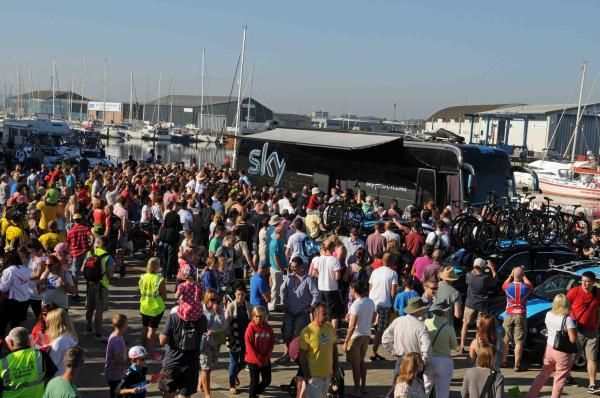The Sky bus was the center of attention in Ipswich