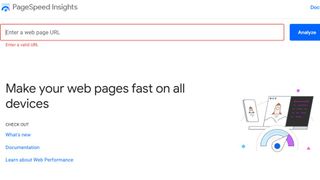 Website screenshot for PageSpeed Insights.