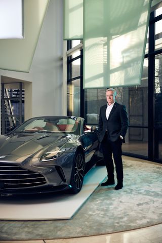 Adrian Hallmark, CEO of Aston Martin, at the company's HQ in Gaydon, Warwickshire