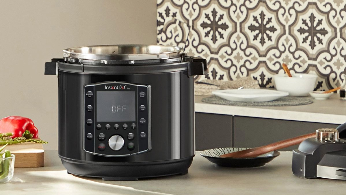 The Instant Pot Pro on a kitchen countertop
