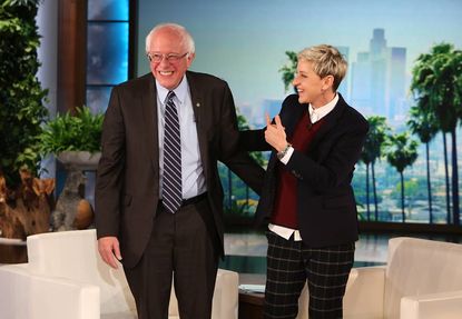 Sen. Bernie Sanders (I-Vt.) and Ellen DeGeneres.