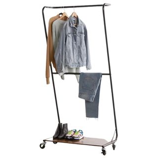 Urban Outfitters Billie clothing rack with castor wheels