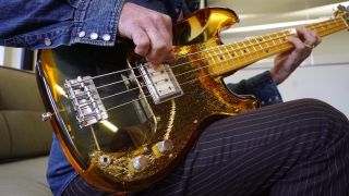 Charlie Jones plays his Fender Custom Shop Precision Bass