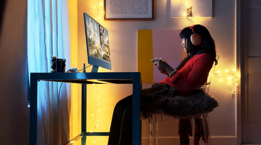 woman at computer