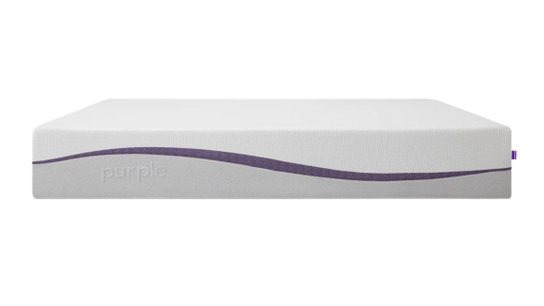 Best Purple Mattress Sales, Promo Codes & Offers: The Purple Plus Mattress shown sideways so you can see its higher profile compared to the original