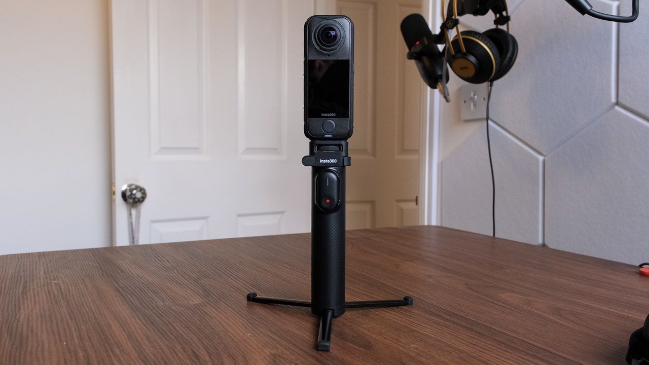 Photo of the Insta360 X4 Air action camera in an office