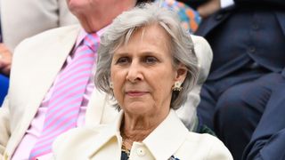 Birgitte, Duchess of Gloucester attends day three of the Wimbledon Tennis Championships 2024