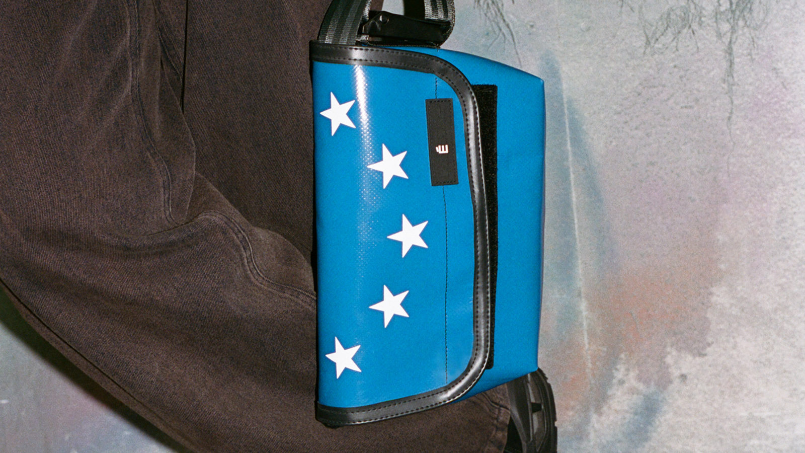 Freitag x Etudes Studio F41-E HAWAII FIVE-0 bag in hand
