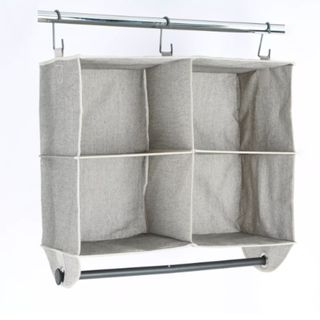 Better Homes & Gardens 4-Shelf Hanging Closet Organizer with Hanging Rack