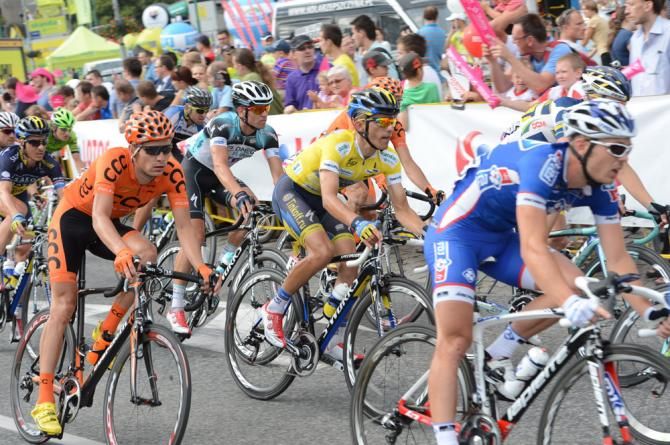 Tour of Poland leader Rafa Majka (Saxo-Tinkoff) in action during stage 4