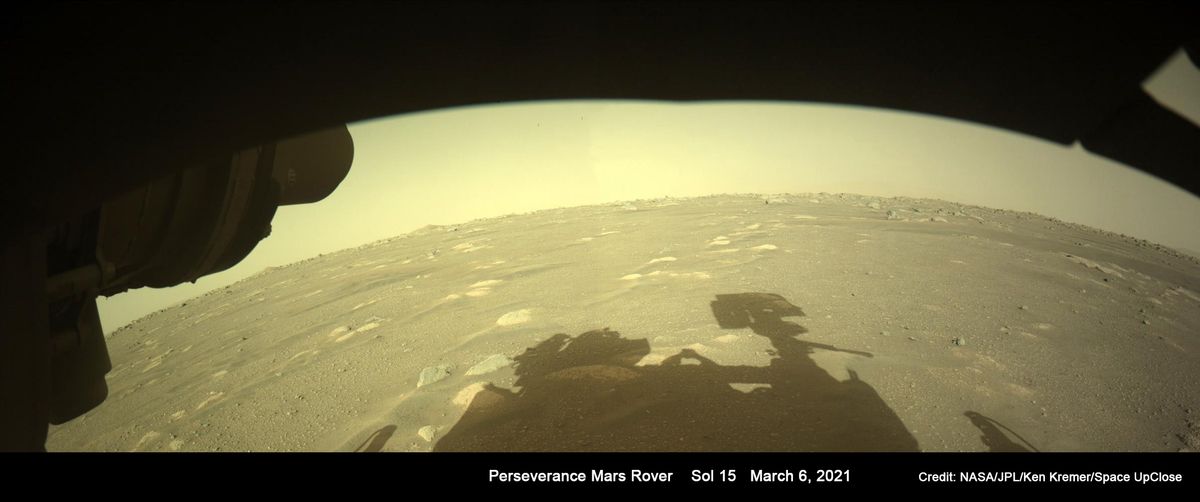 Perseverance Rover spies its shadow on Mars (photo)