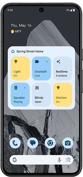 Google's Home app "favorites" widget lets Pixel Tablet owners quickly access their most important smart home devices.