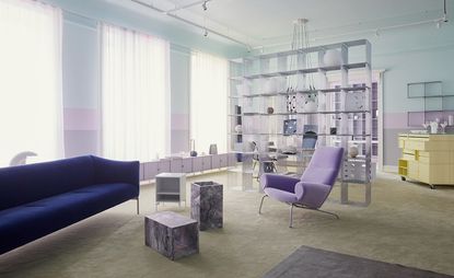 Danish design studio Montana has opened a pastel-hued showroom on Copenhagen’s Bredgade Street