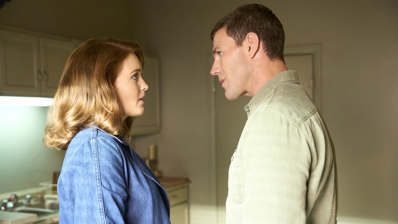 Gibbs looking at Diane in his apartment in NCIS: Origins