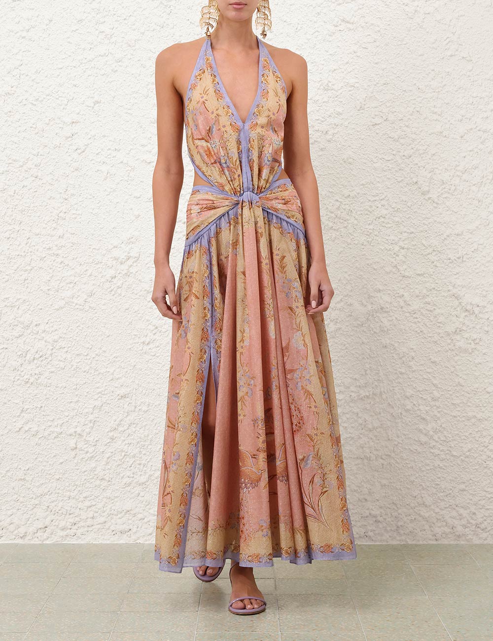 Zimmermannwear, Indra Plunge Halter Maxi Dress