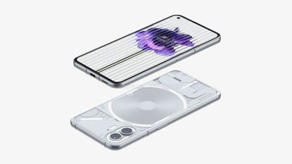 Renders of the Nothing Phone (2) on a white background