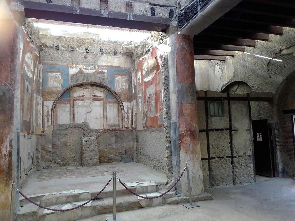 The brain tissue was found in the body of a man uncovered in the Collegium Augustales, a site devoted to the worship of Emperor Augustus.