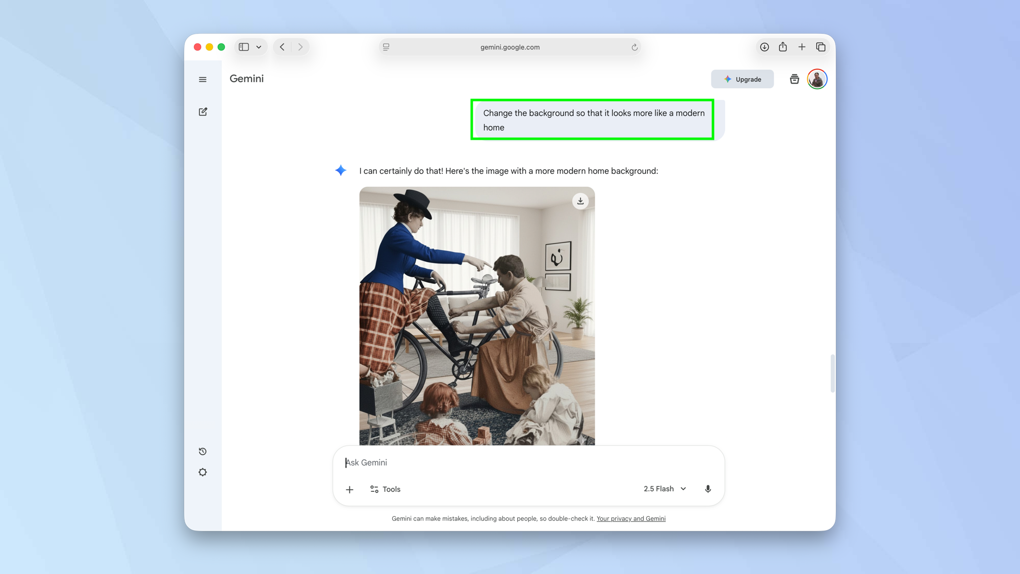 How to use Gemini to improve old family photographs