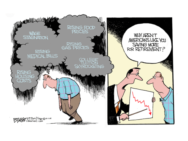 Editorial cartoon retirement economy