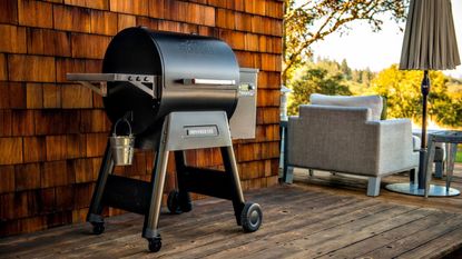 DIY a BBQ grill brush out of a piece of wood.