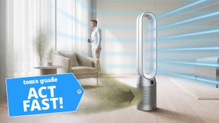 Dyson Cool Purifying Tower Fan in action in lifestyle setting