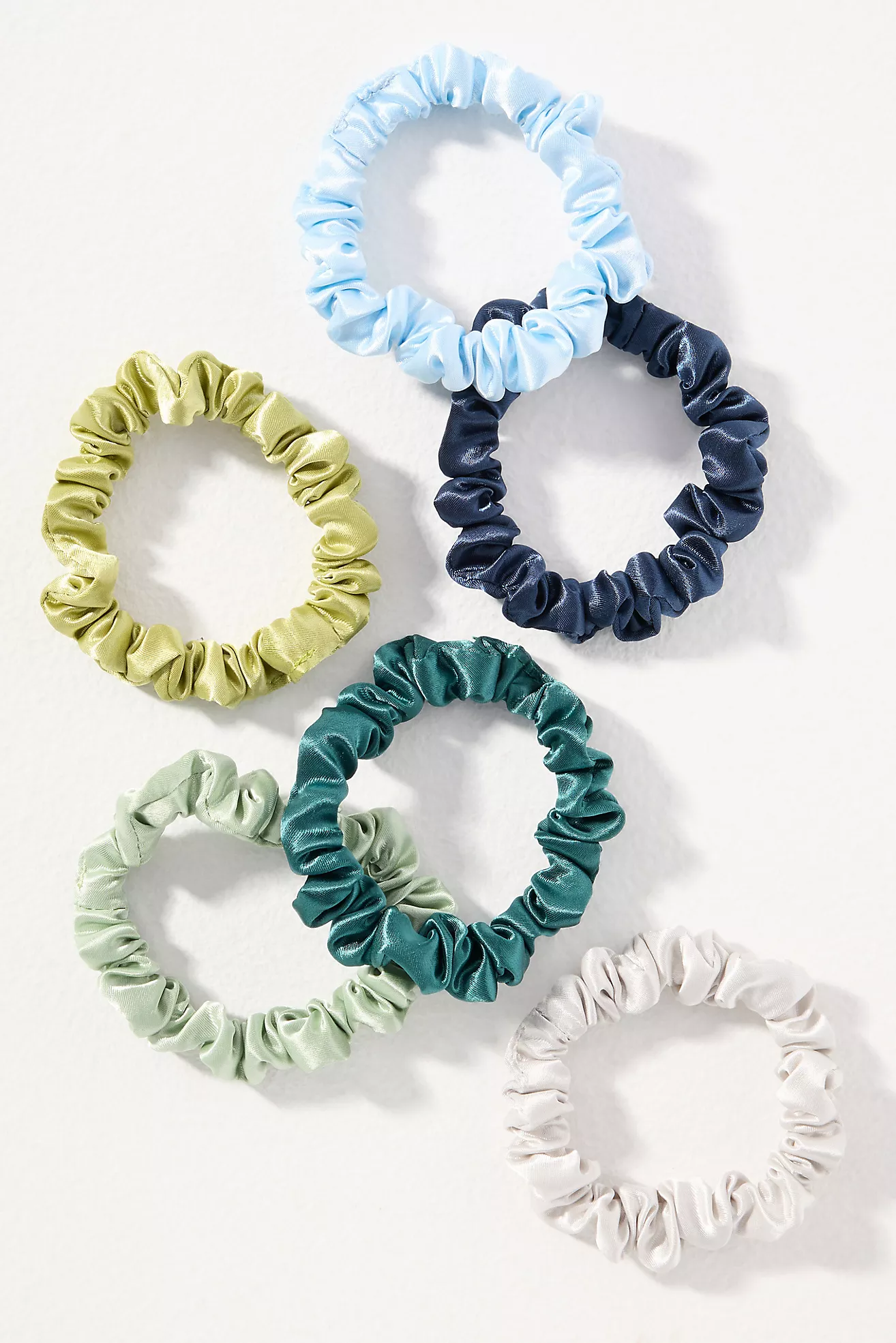 Satin Hair Ties, Set of 6