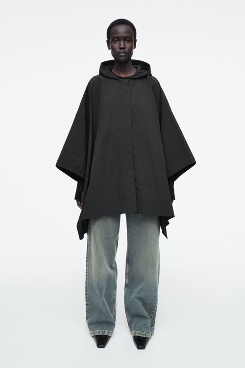 Hooded Trench Coat Cape