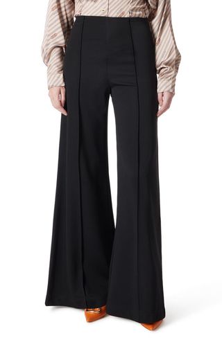 Smooth Stretch Twill Pull-On Wide Leg Pants