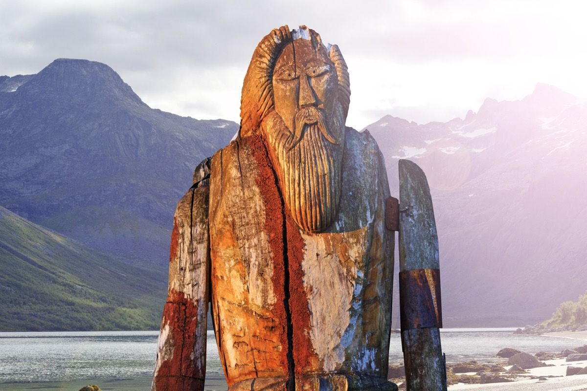 statue of Odin.