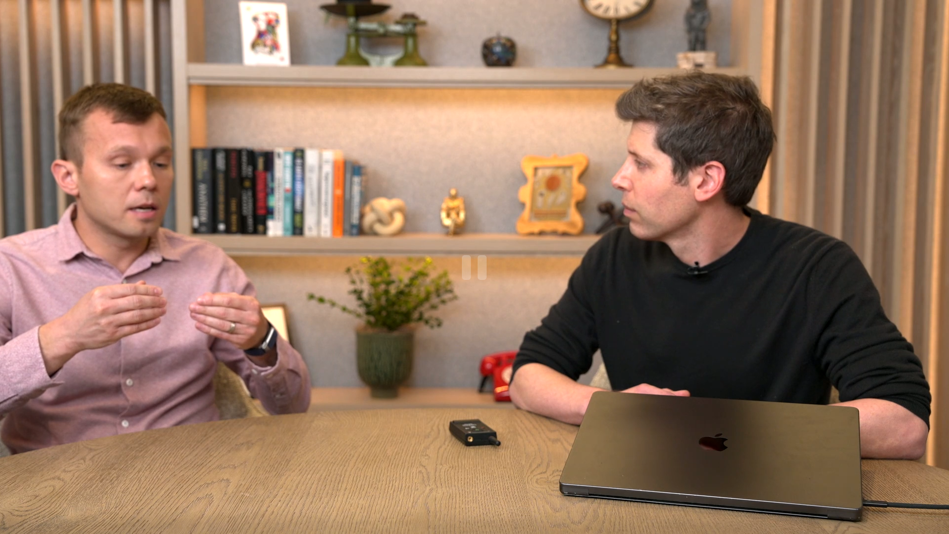 Altman talking with OpenAI co-founder