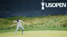 Matt Fitzpatrick celebrates after winning the 2022 US Open at The Country Club of Brookline