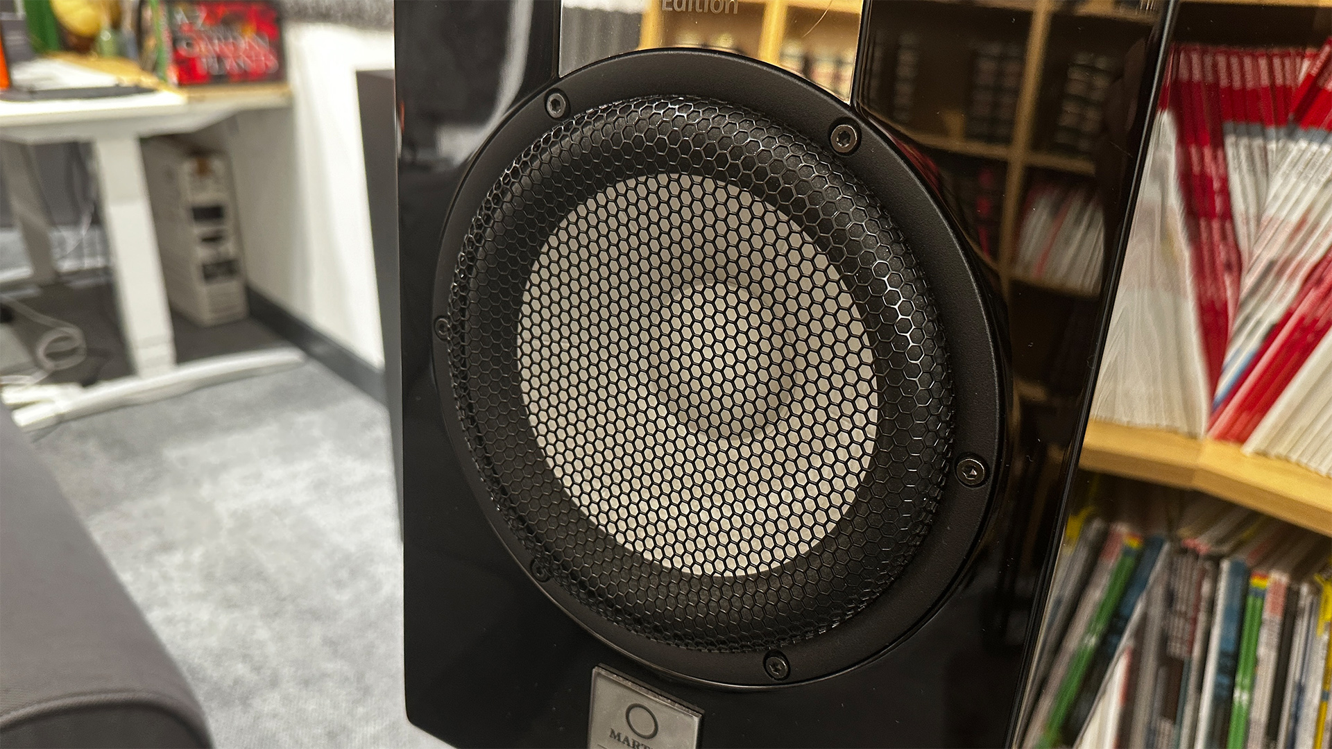 Marten Parker Duo Diamond Edition standmount speakers close up on mid/bass unit