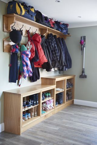 hallway storage solution or bootroom for storing coats, shoes etc by rencraft