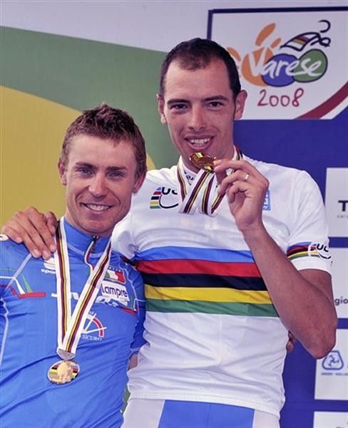 Damiano Cunego and Alessandro Ballan,