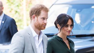 bognor regis, united kingdom october 03 prince harry, duke of sussex and meghan, duchess of sussex visits university of chichesters engineering and digital technology park during an official visit to sussex on october 3, 2018 in bognor regis, united kingdom the duke and duchess married on may 19th 2018 in windsor and were conferred the duke duchess of sussex by the queen the duke and duchess married on may 19th 2018 in windsor and were conferred the duke duchess of sussex by the queen photo by samir husseinsamir husseinwireimage