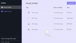 A screenshot of Nordlocker, one of the best cloud storage for photographers
