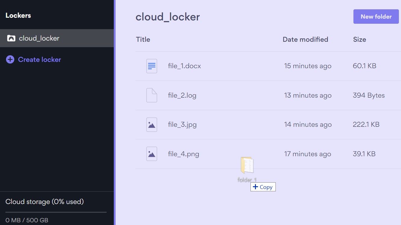 Nordlocker interface