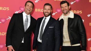 Nicholas Stoller, Luke Macfarlane and Billy Eichner attending the UK special screening of Bros at Picturehouse Central in London on October 26 2022.