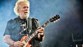 Randy Bachman of Bachman & Turner performs on stage at High Voltage Festival in Victoria Park on July 25, 2010 in London, UK. He plays a Gibson Les Paul Standard guitar. 