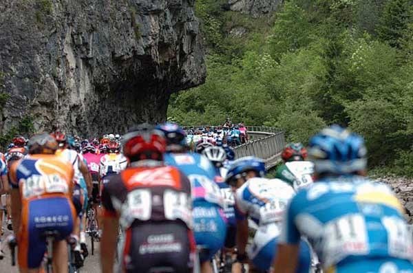 So that's what it looks like to be near the back of the peloton
