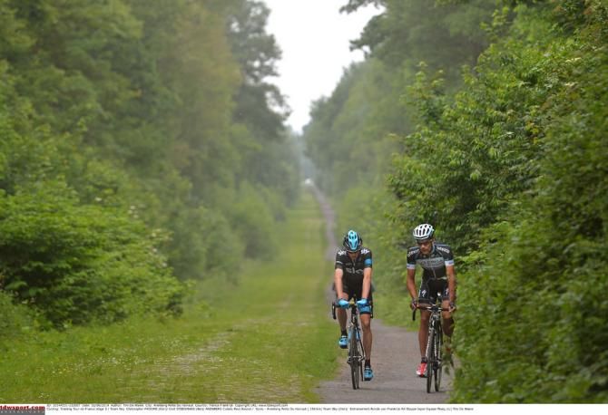 Both Team Sky and Omega Pharma were out together