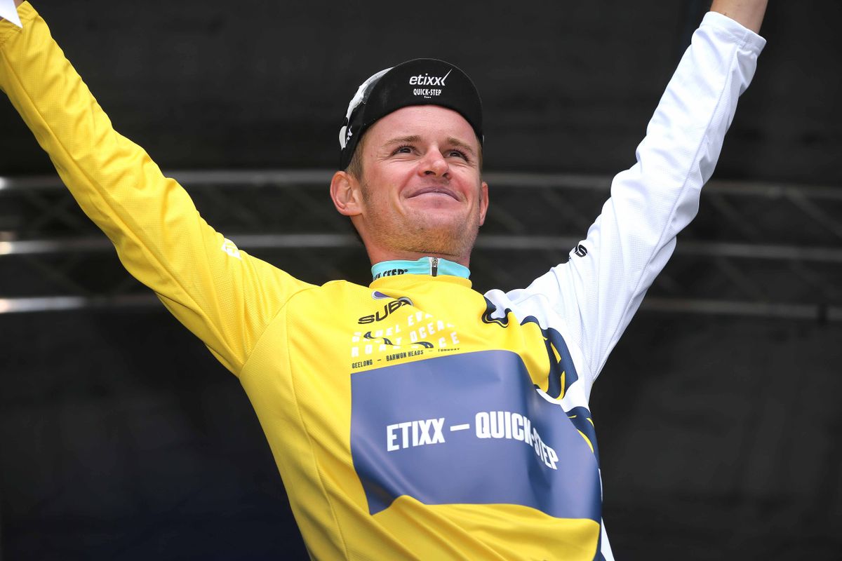 Maxime Bouet (Etixx-Quick Step) on the podium