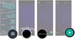 How to take and send a photo in WhatsApp for Android