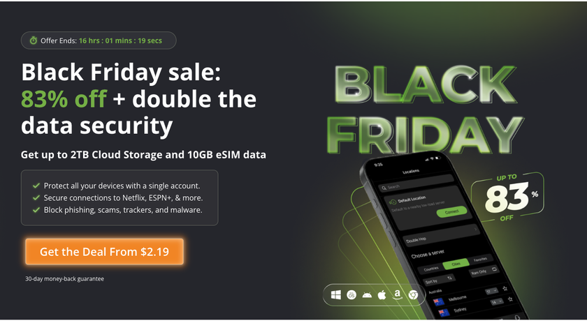 IPVanish&#039;s Black Friday deal - a 24 month VPN contract for $2.19 per month
