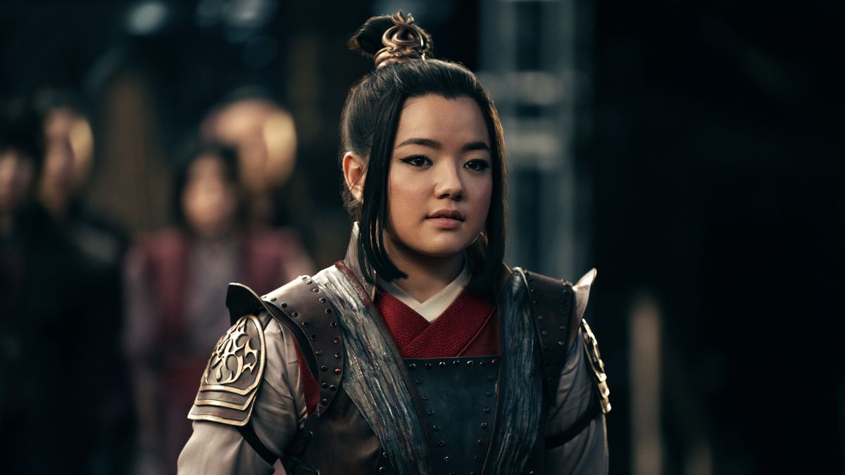 Elizabeth Yu in costume as Azula in Netflix's Avatar: The Last Airbender